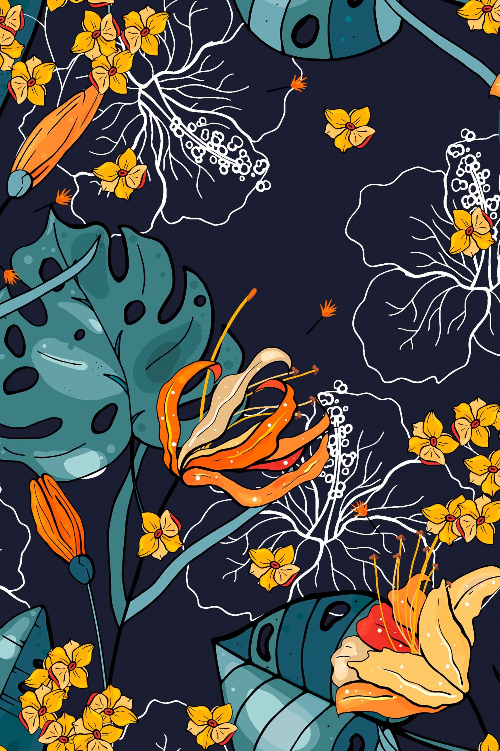 Retro flowers