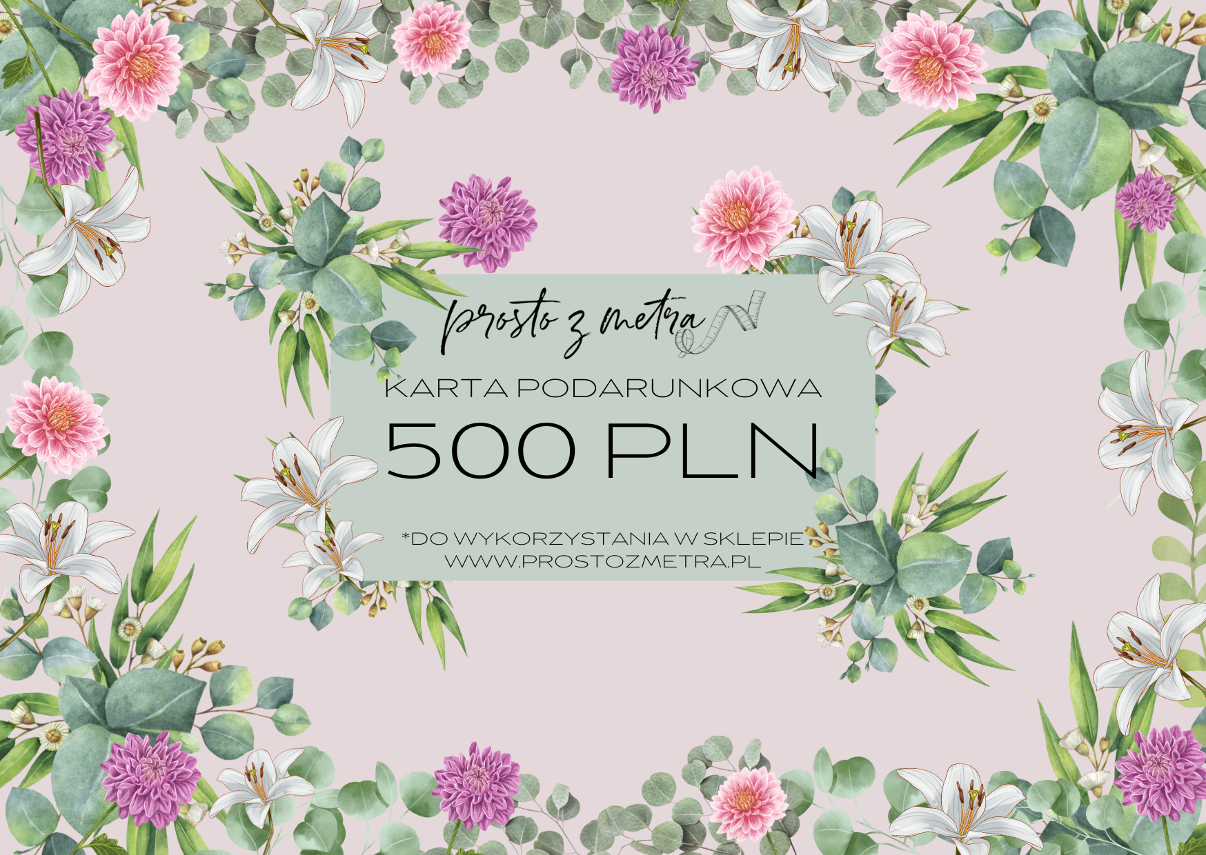 Gift card - 500PLN