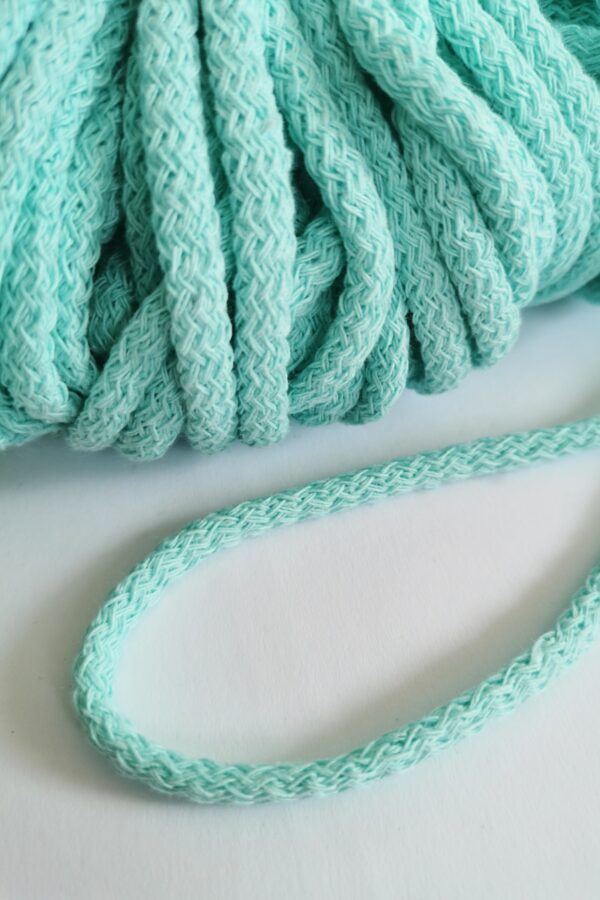 Cotton cord 5 mm AQUA