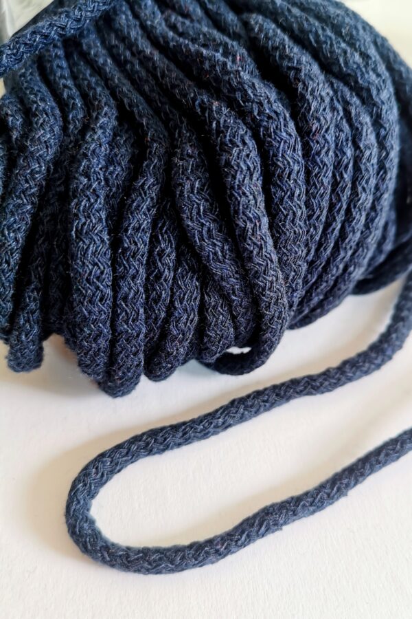 Bavlněná šňůra 5 mm NAVY BLUE