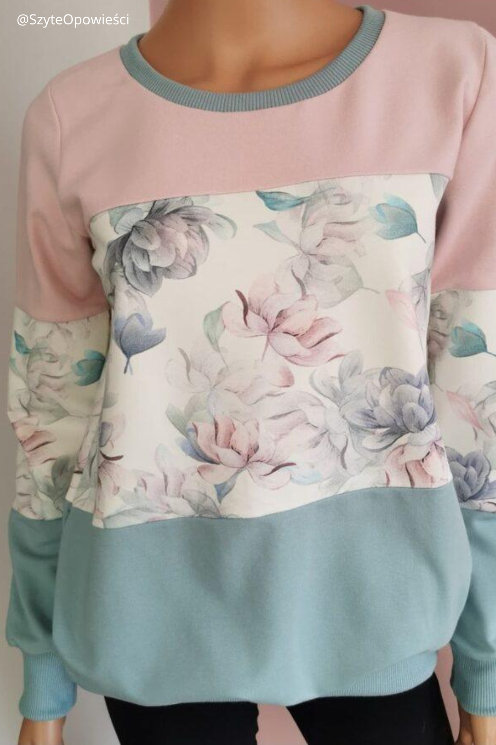 Jersey Soft floral aquarelle - obrazek 3