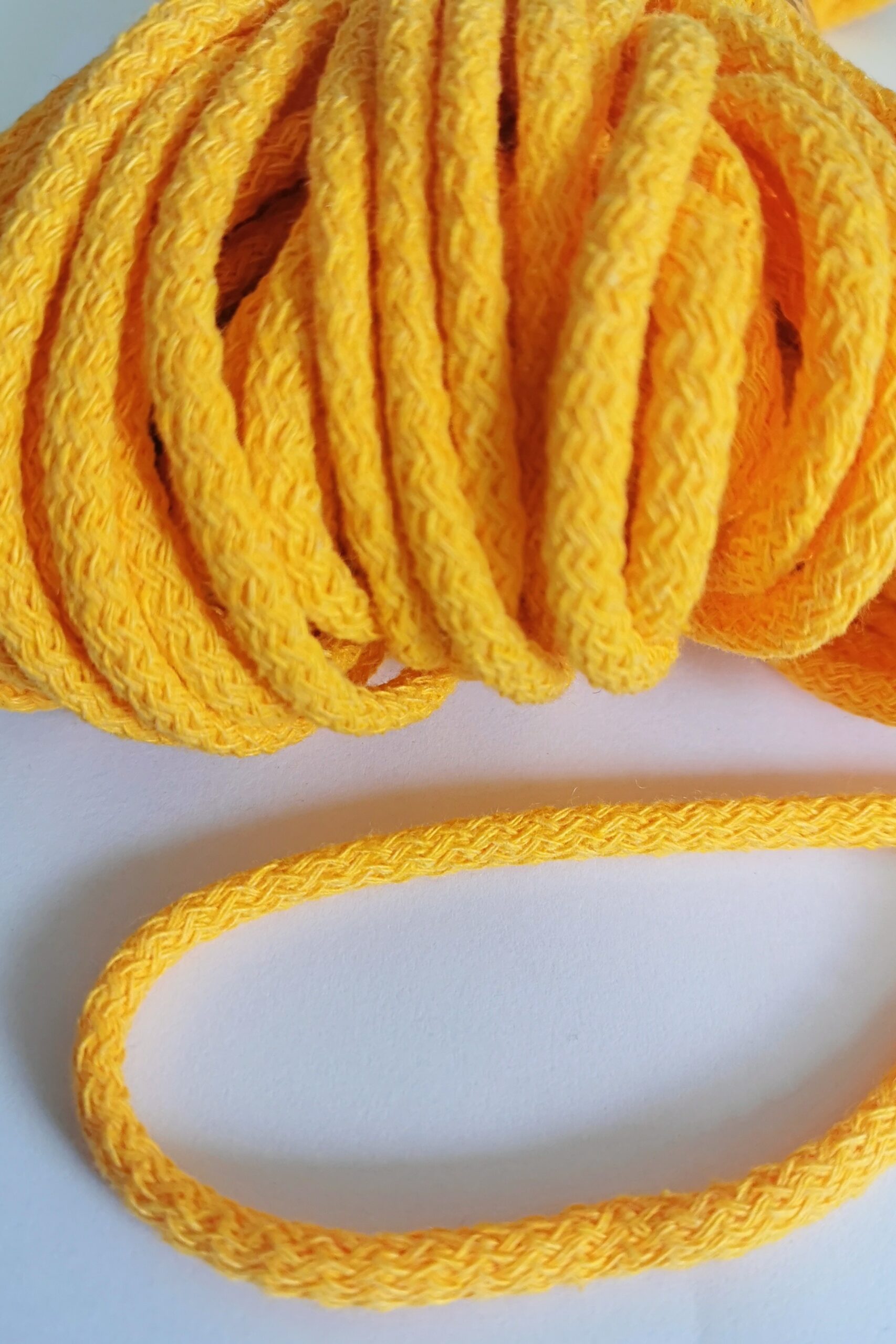 Bavlněná šňůra 5 mm YELLOW - ORANGE