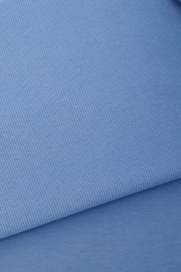 BLUE Ribbed Knit fabric
