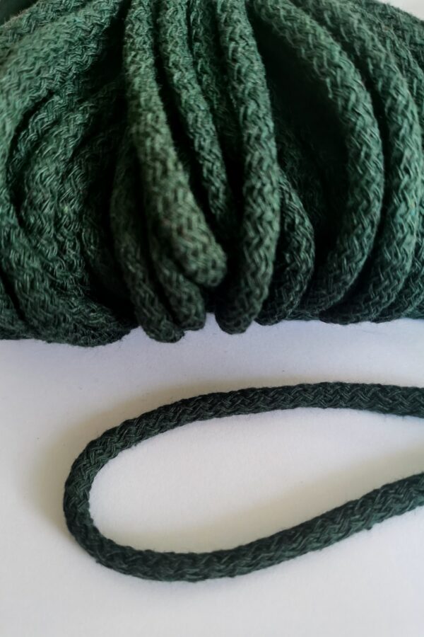 Sznurek bawełniany 5 mm BOTTLE GREEN