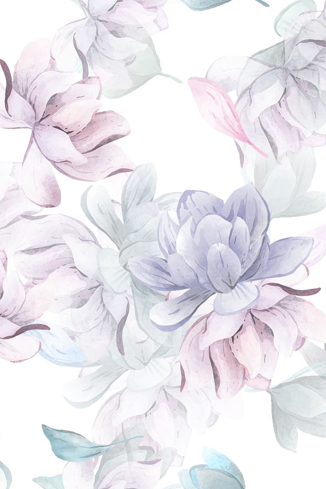 Jersey Soft floral aquarelle