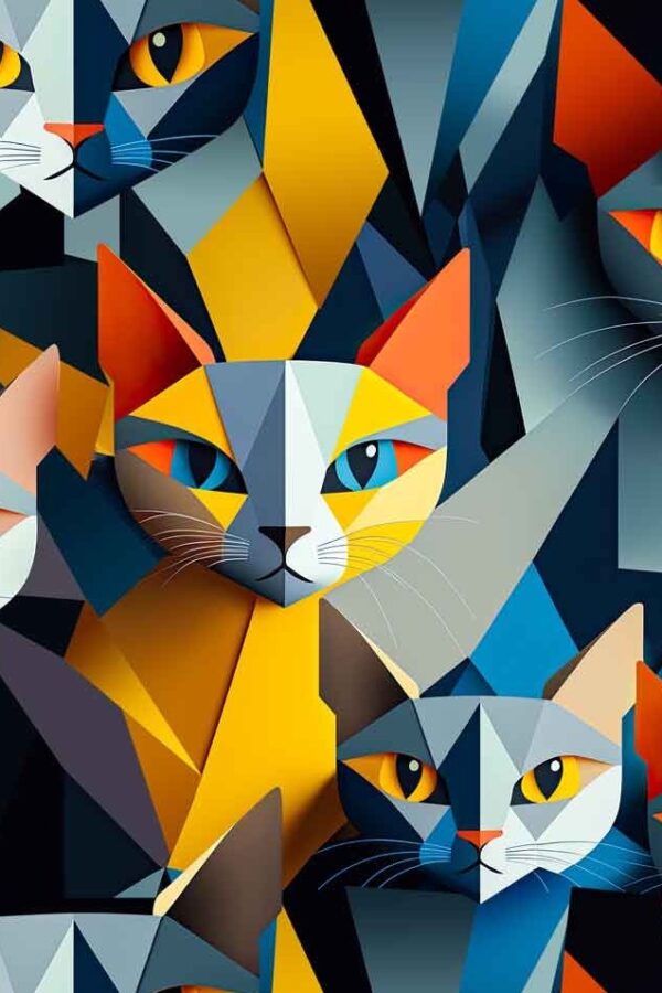 Geometric cats kupon 0,4 m