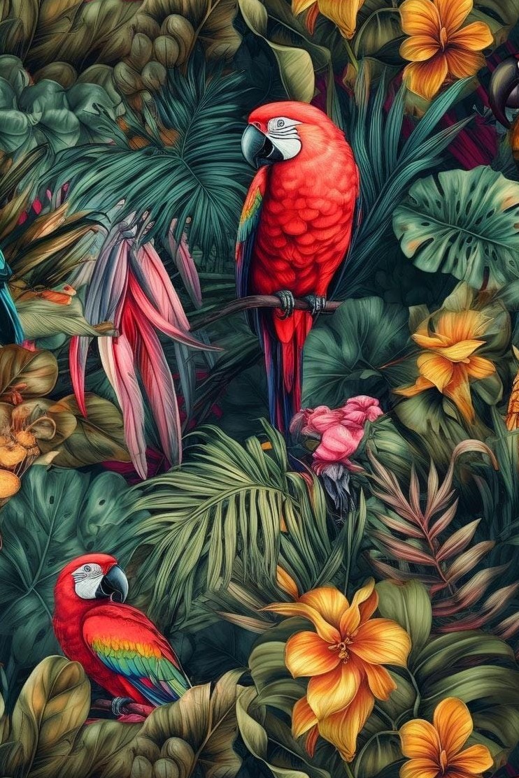 úplety Parrots in the jungle