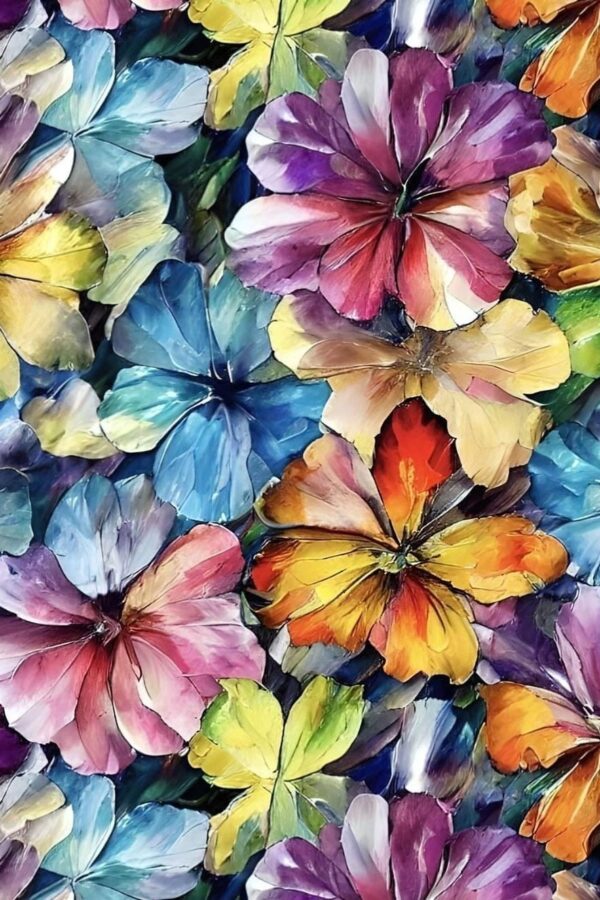 Aquarella flowers kupon 0,6 m