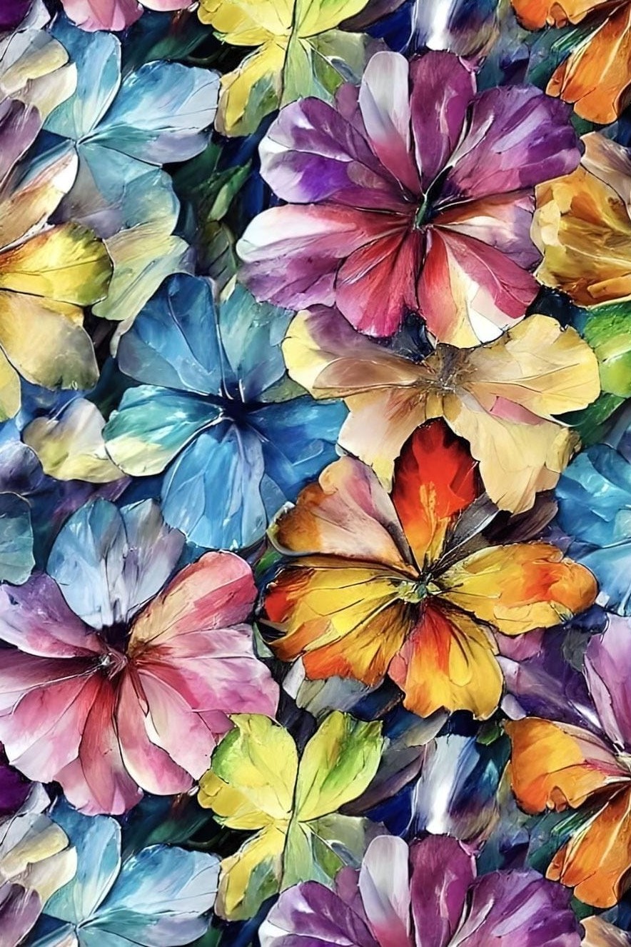 Aquarella flowers kupon 0,6 m