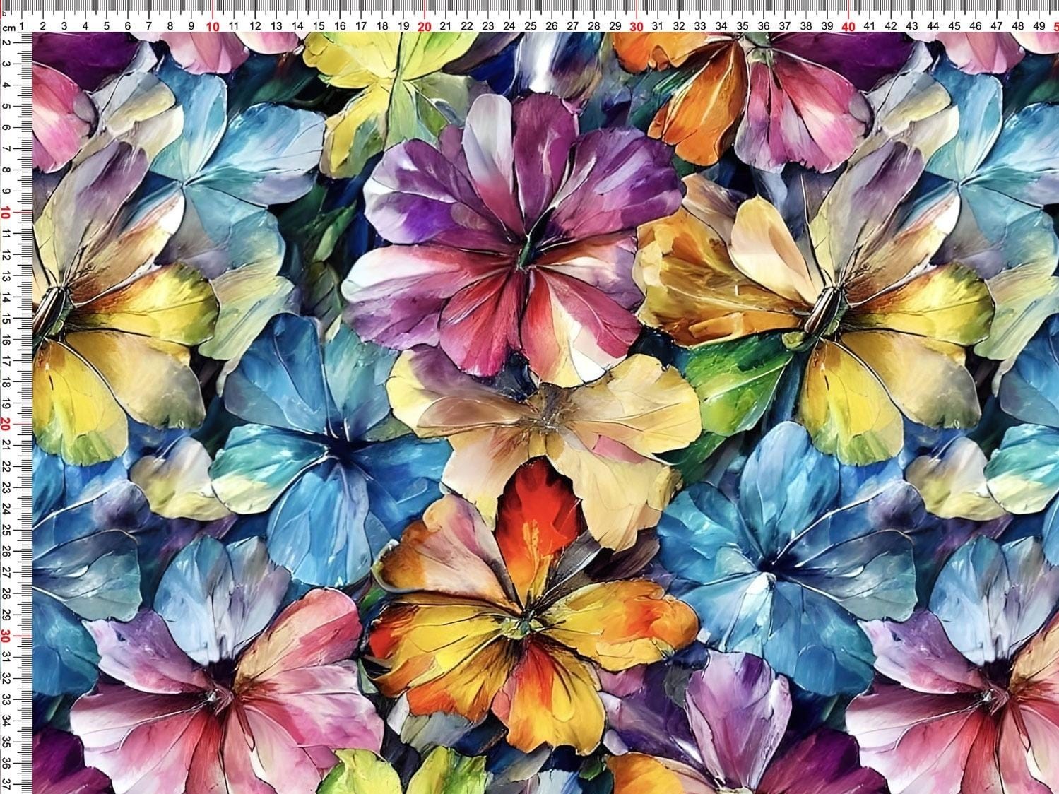 Aquarella flowers kupon 0,6 m - obrazek 3