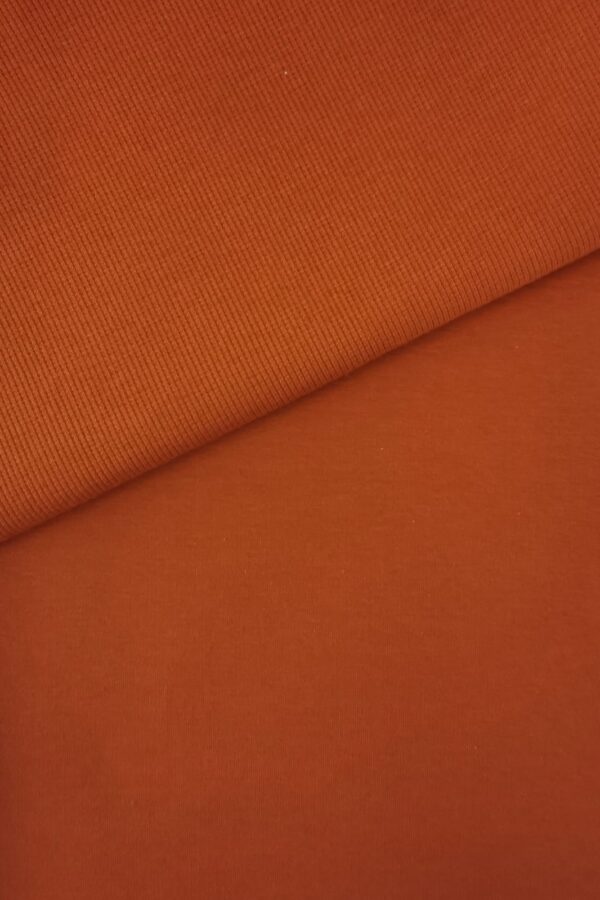 BRICK COLOUR french terry fabric