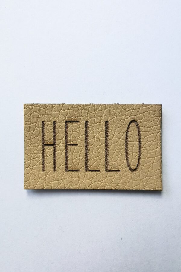 Label - HELLO - Sandy beige