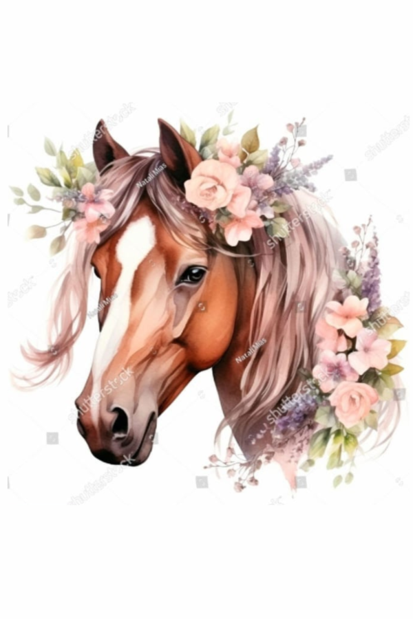 Panel Flower horse