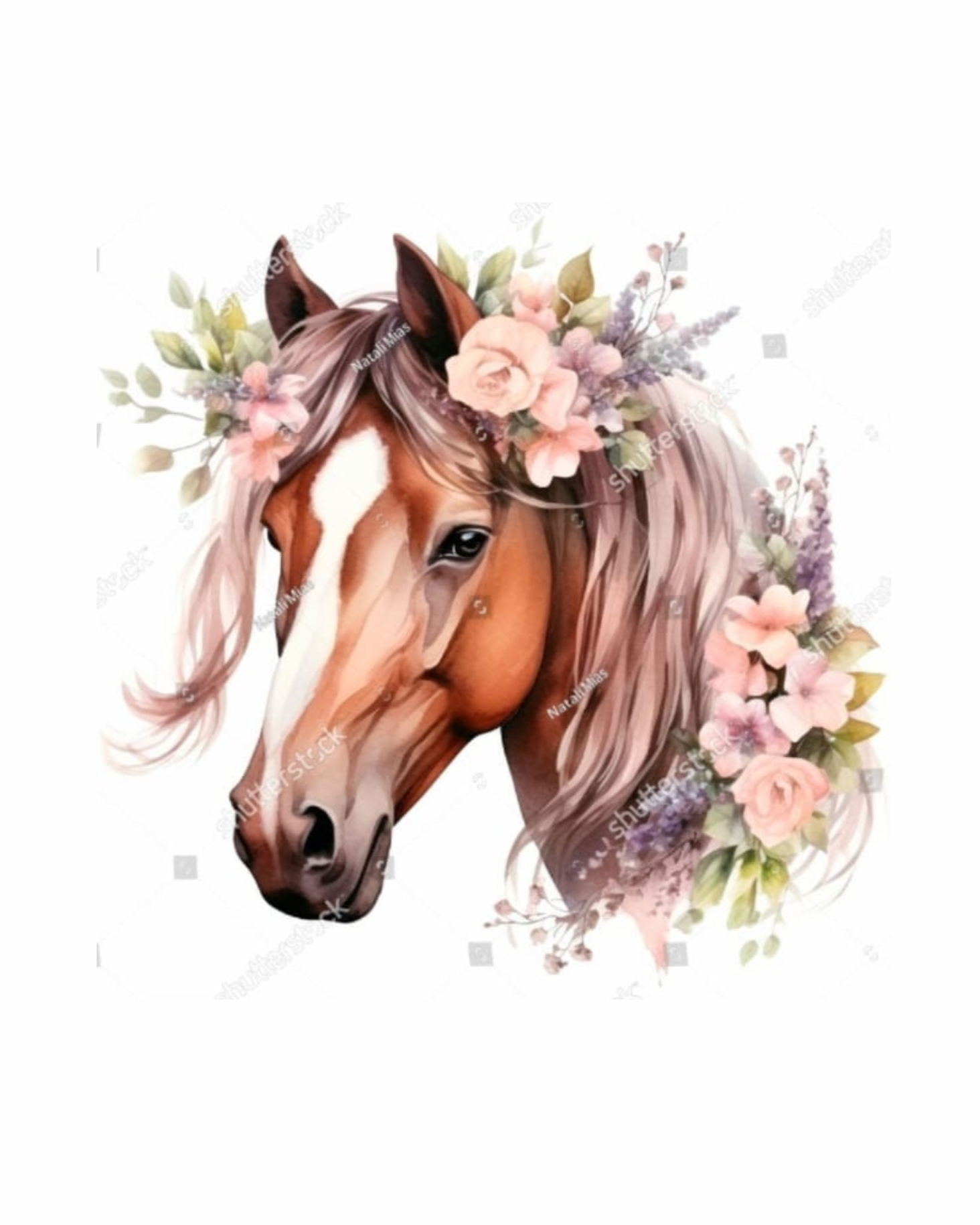 Panel Flower horse