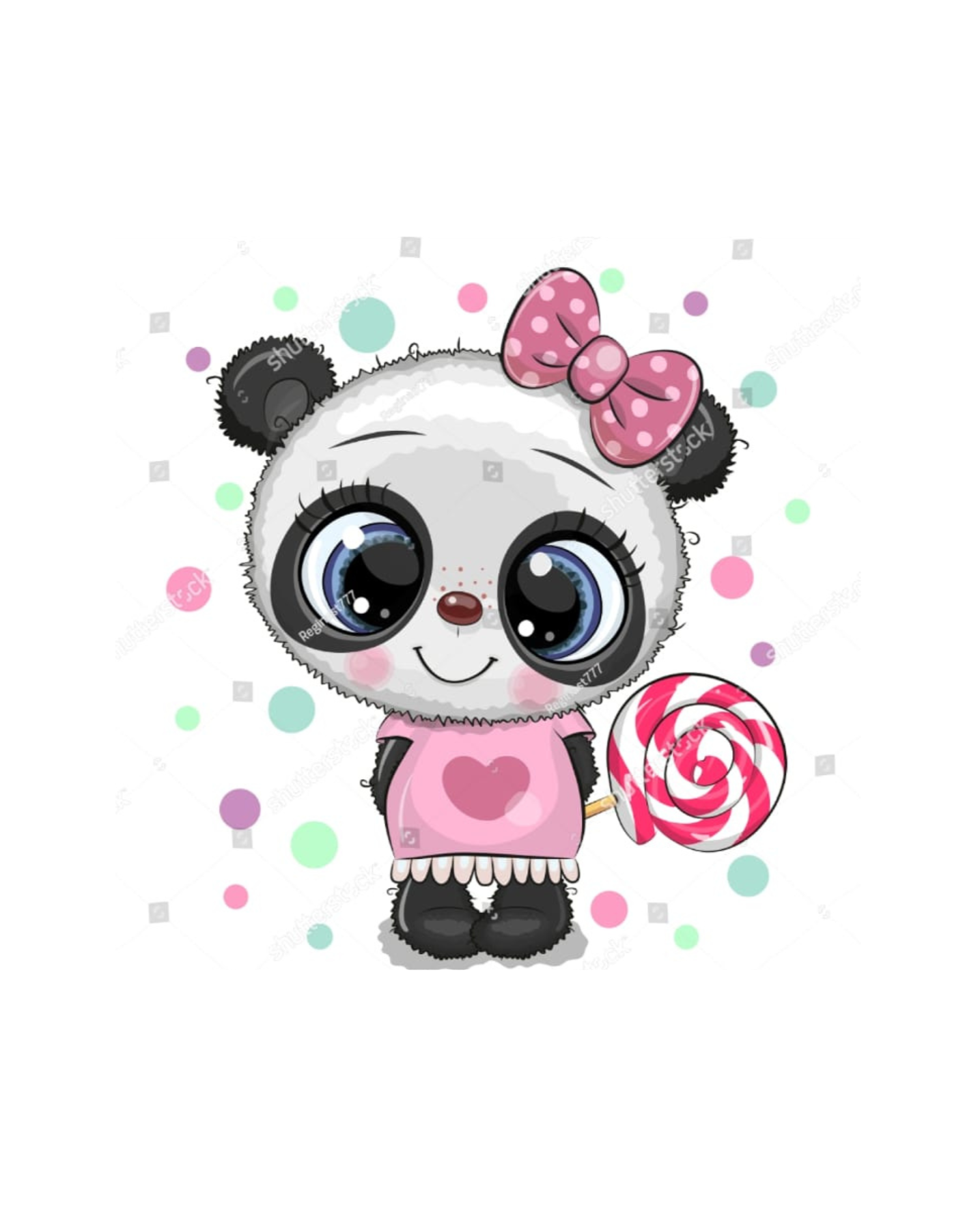 Panel Cute panda