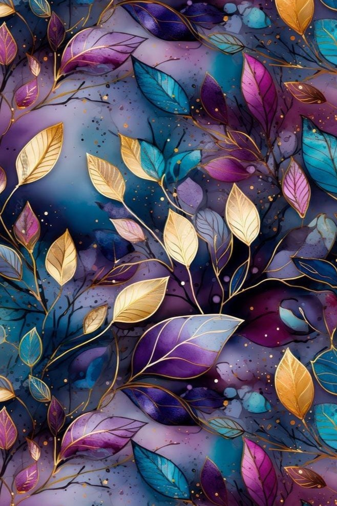 Violet foliage at night