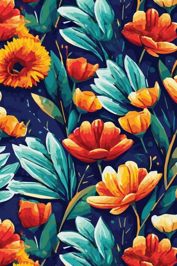 Art of multicoloured plants