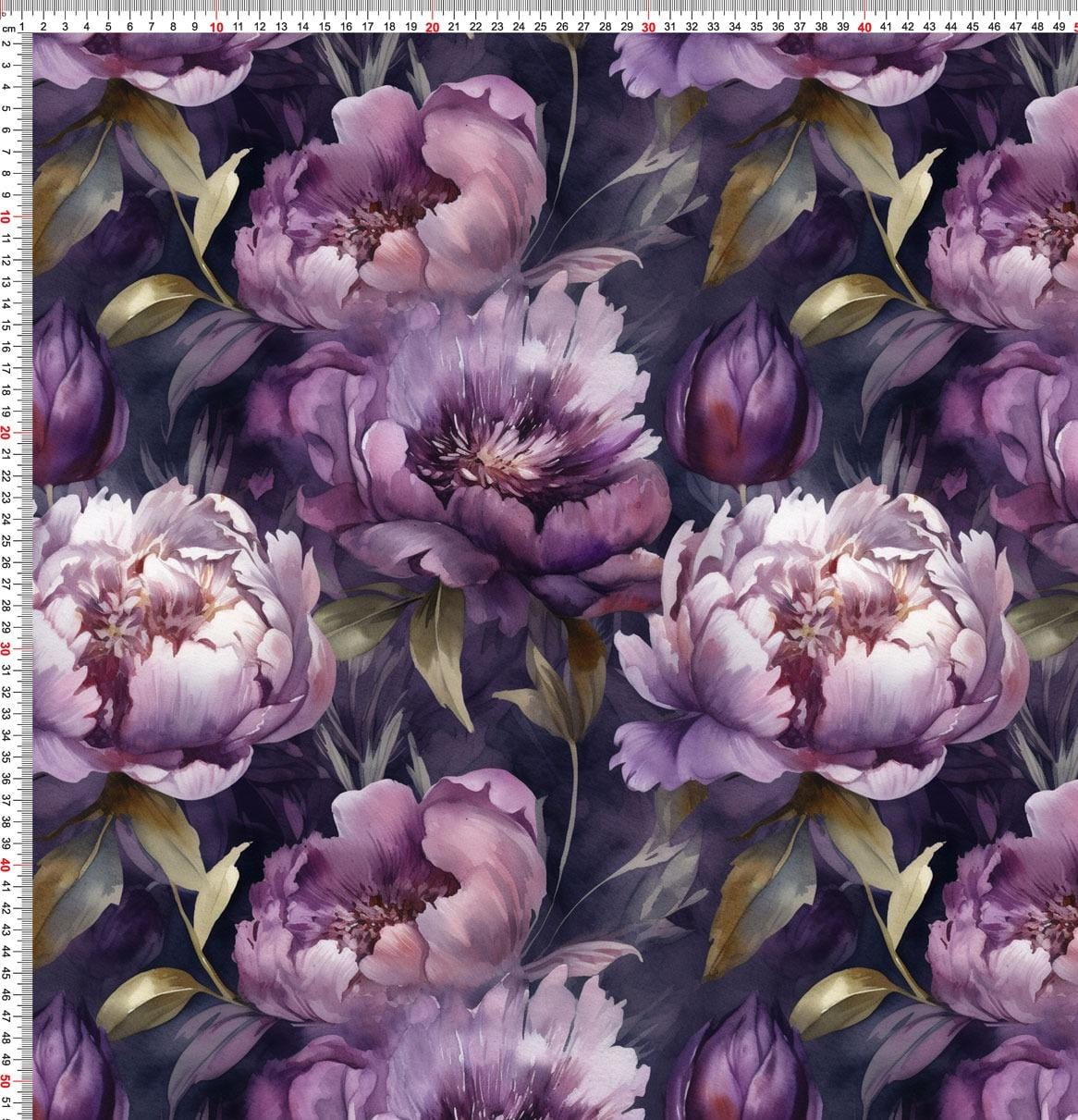 Purple peonies and green leaves. - obrazek 3