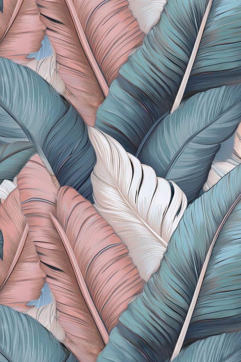Dark pastel leaves