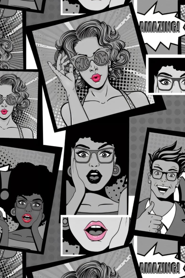 Black and white comic